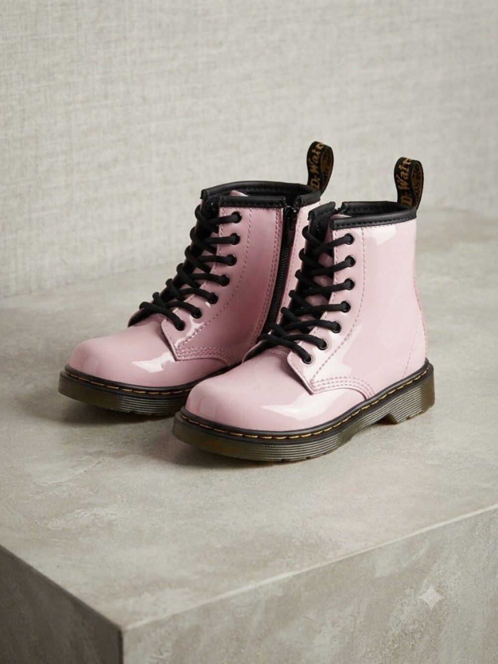 Dr. Martens 1460 Pink Patent Leather Toddler Boots Size 8